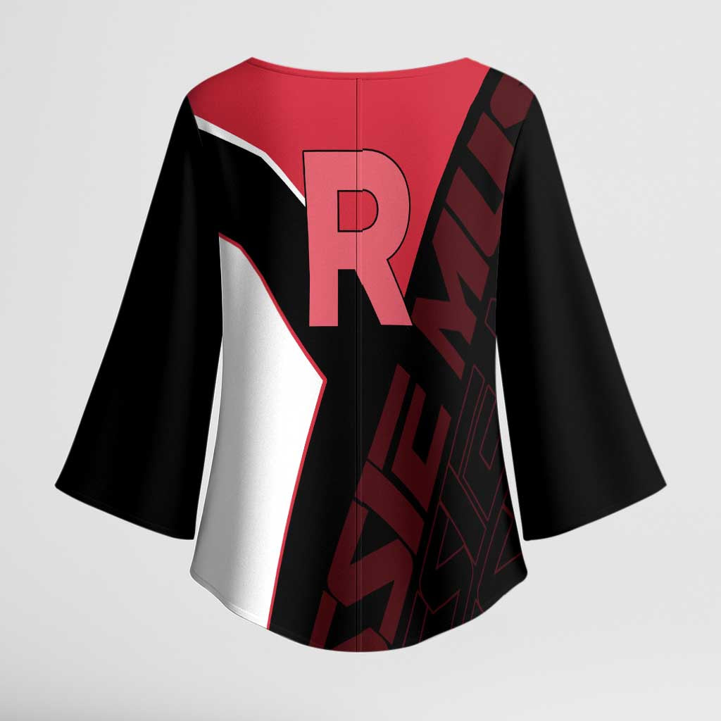 Jessie Musashi Poké Kimono Sleeve Blouse Bold Villain Anime Style