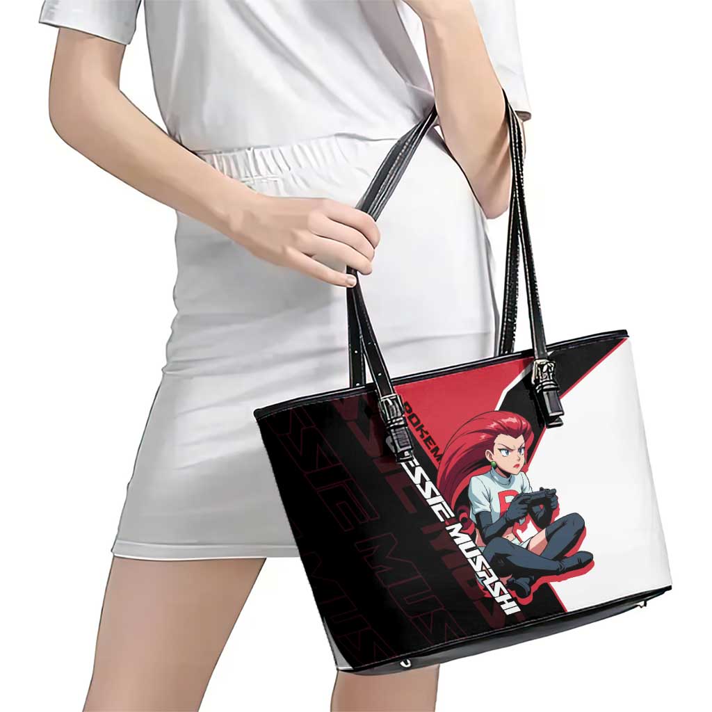 Jessie Musashi Poké Leather Tote Bag Bold Villain Anime Style