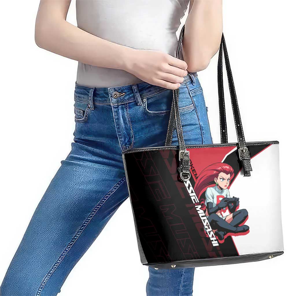 Jessie Musashi Poké Leather Tote Bag Bold Villain Anime Style