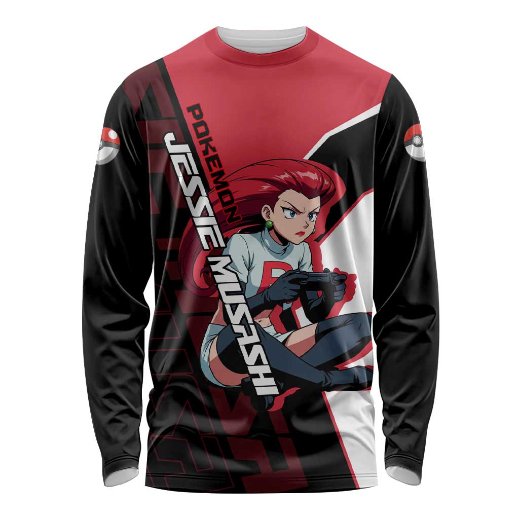 Jessie Musashi Poké Long Sleeve Shirt Bold Villain Anime Style