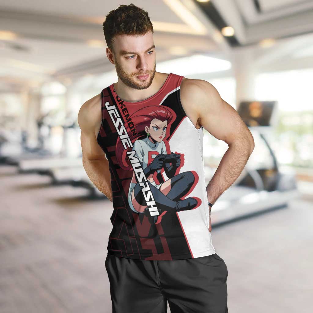 Jessie Musashi Poké Men Tank Top Bold Villain Anime Style