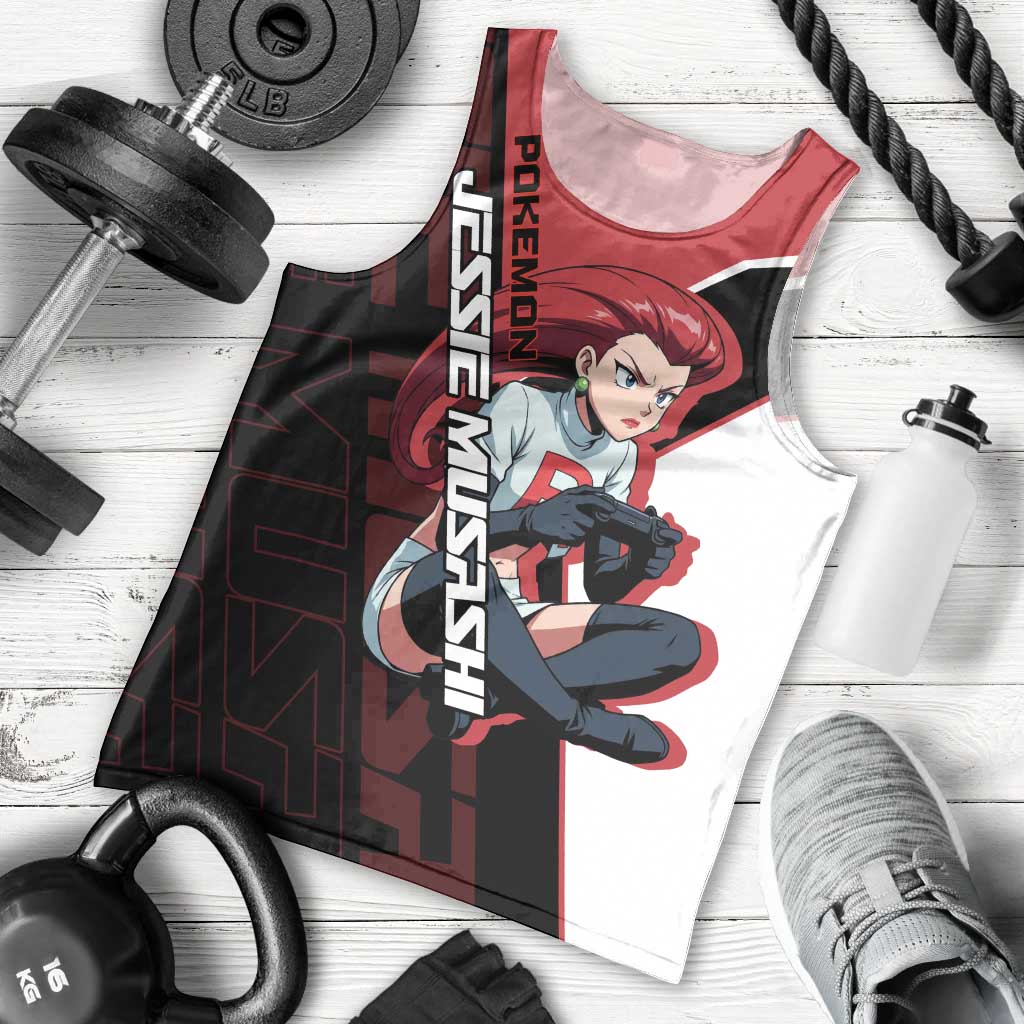 Jessie Musashi Poké Men Tank Top Bold Villain Anime Style