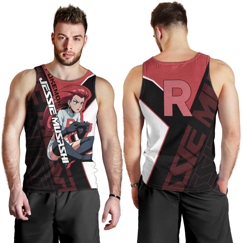 Jessie Musashi Poké Men Tank Top Bold Villain Anime Style