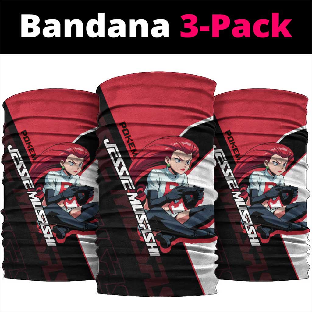 Jessie Musashi Poké Neck Gaiter Bold Villain Anime Style