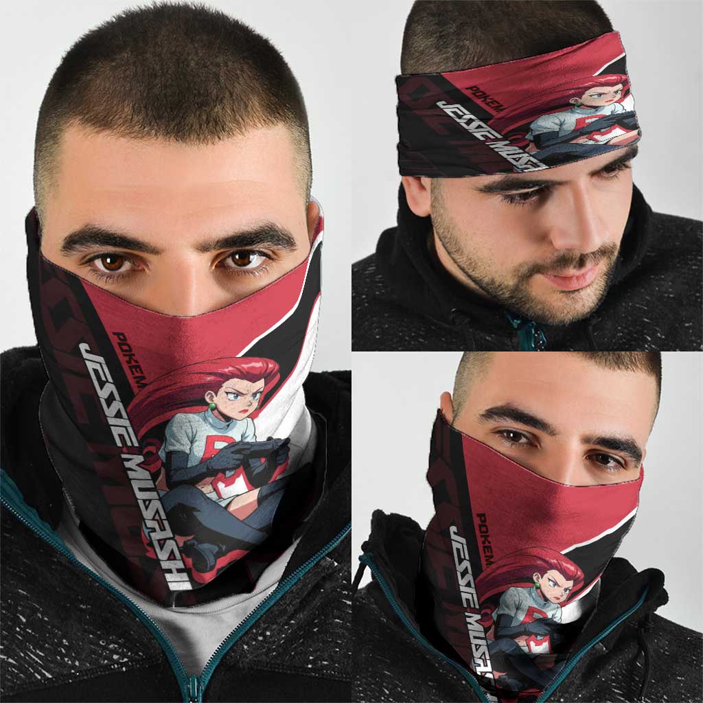 Jessie Musashi Poké Neck Gaiter Bold Villain Anime Style