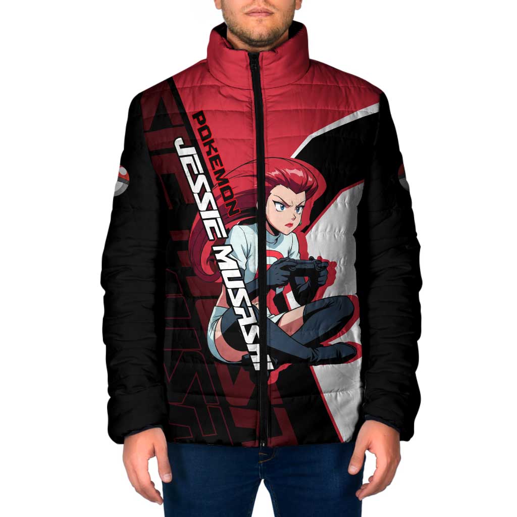 Jessie Musashi Poké Padded Jacket Bold Villain Anime Style