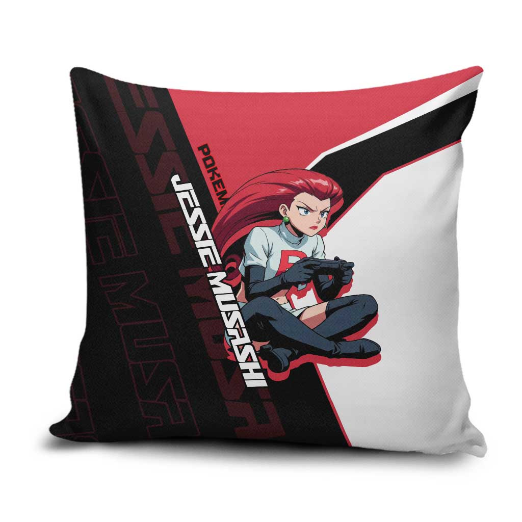 Jessie Musashi Poké Pillow Cover Bold Villain Anime Style