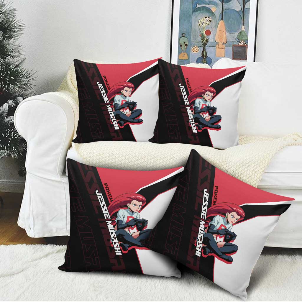 Jessie Musashi Poké Pillow Cover Bold Villain Anime Style