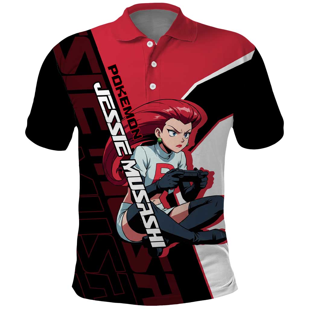 Jessie Musashi Poké Polo Shirt Bold Villain Anime Style