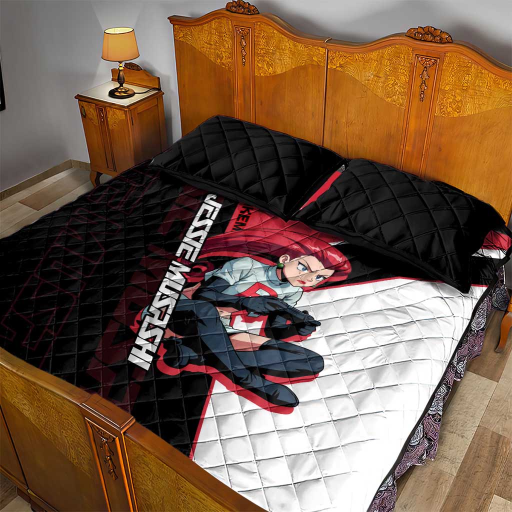 Jessie Musashi Poké Quilt Bed Set Bold Villain Anime Style