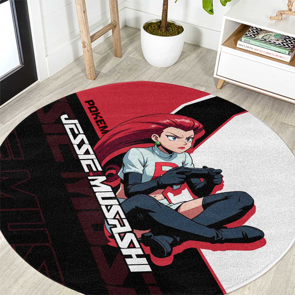 Jessie Musashi Poké Round Carpet Bold Villain Anime Style