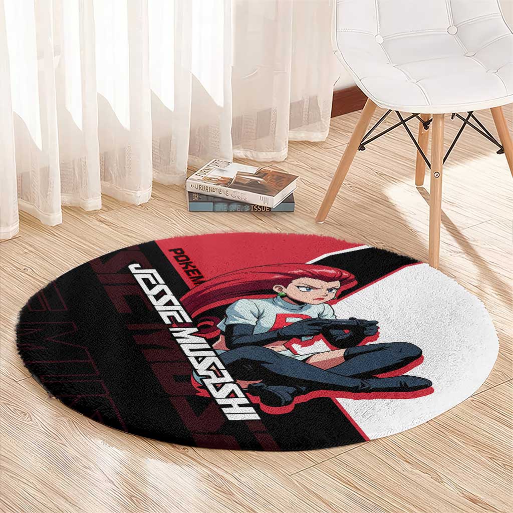 Jessie Musashi Poké Round Carpet Bold Villain Anime Style