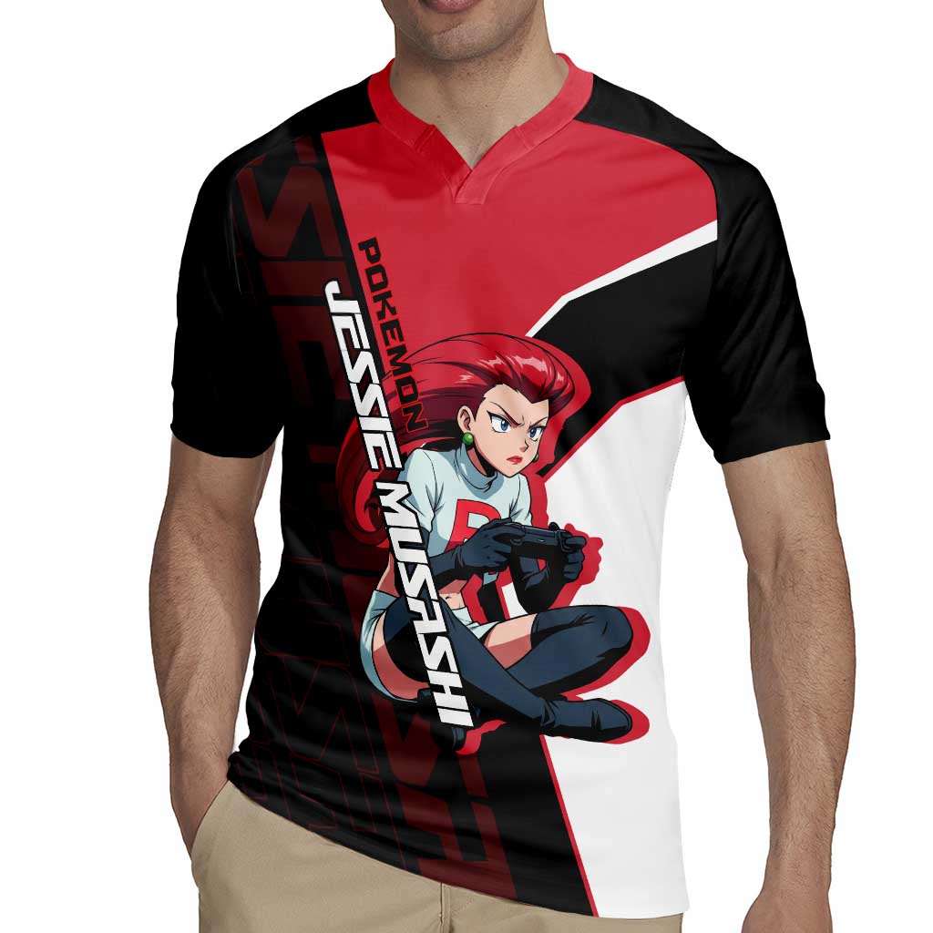Jessie Musashi Poké Rugby Jersey Bold Villain Anime Style