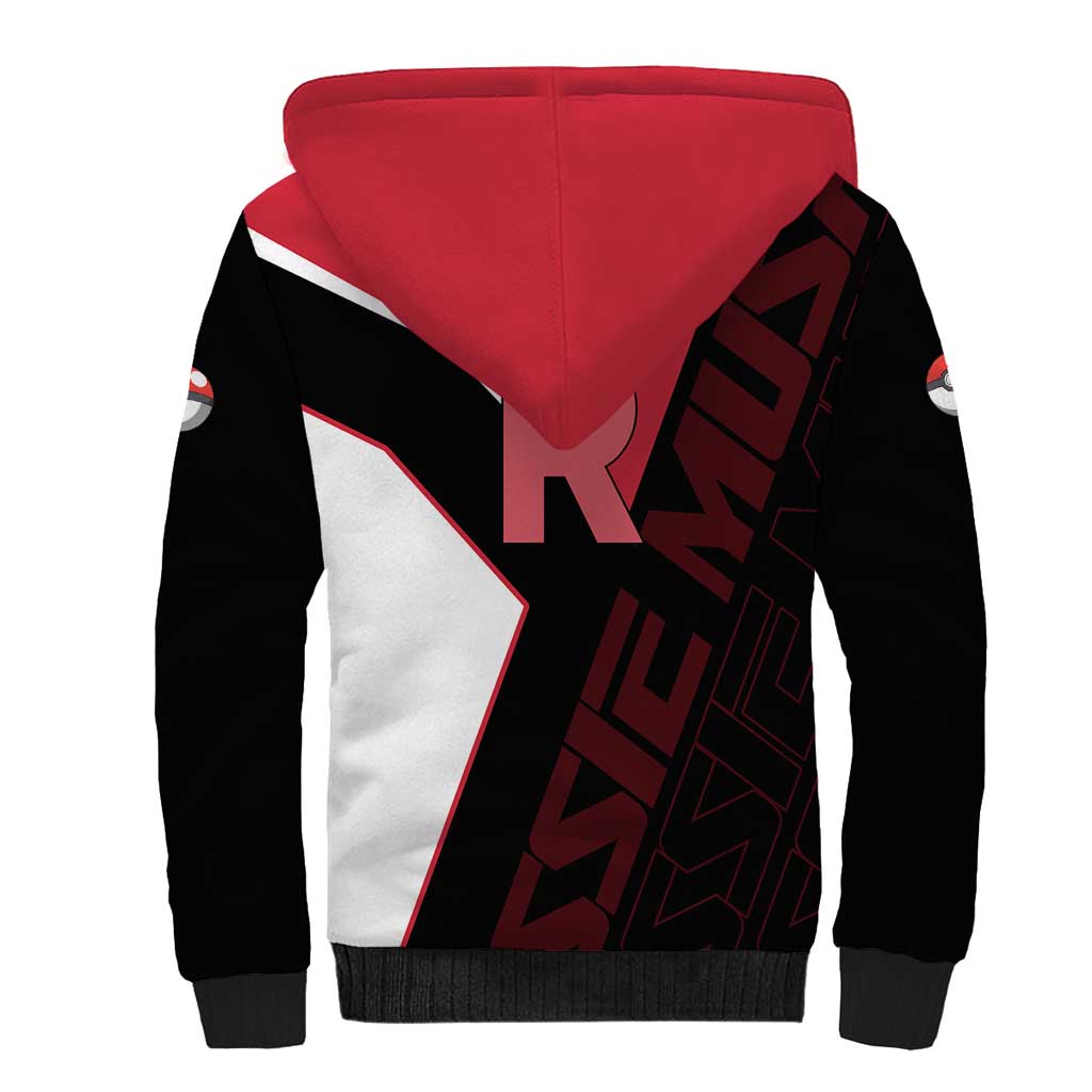 Jessie Musashi Poké Sherpa Hoodie Bold Villain Anime Style