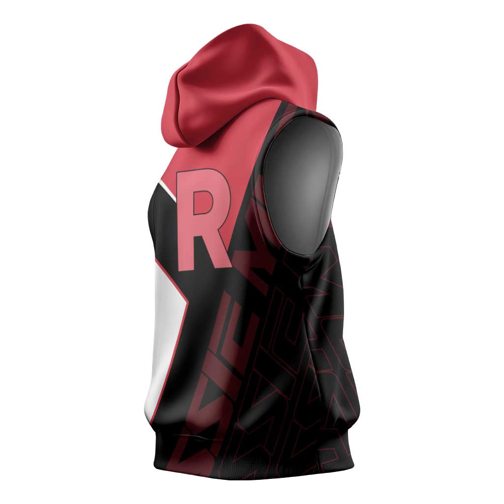 Jessie Musashi Poké Sleeveless Hoodie Bold Villain Anime Style