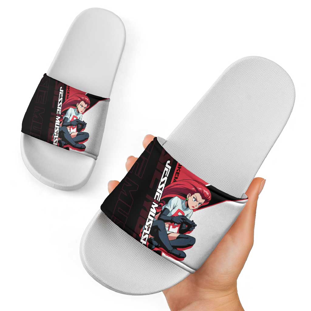 Jessie Musashi Poké Slide Sandals Bold Villain Anime Style