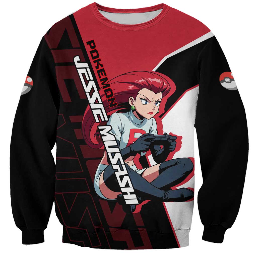 Jessie Musashi Poké Sweatshirt Bold Villain Anime Style