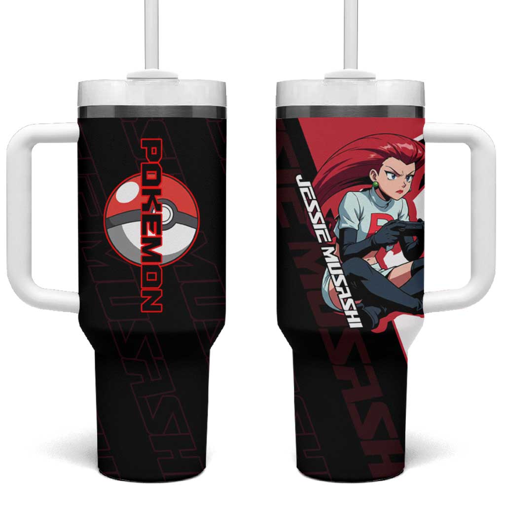 Jessie Musashi Poké Tumbler With Handle Bold Villain Anime Style