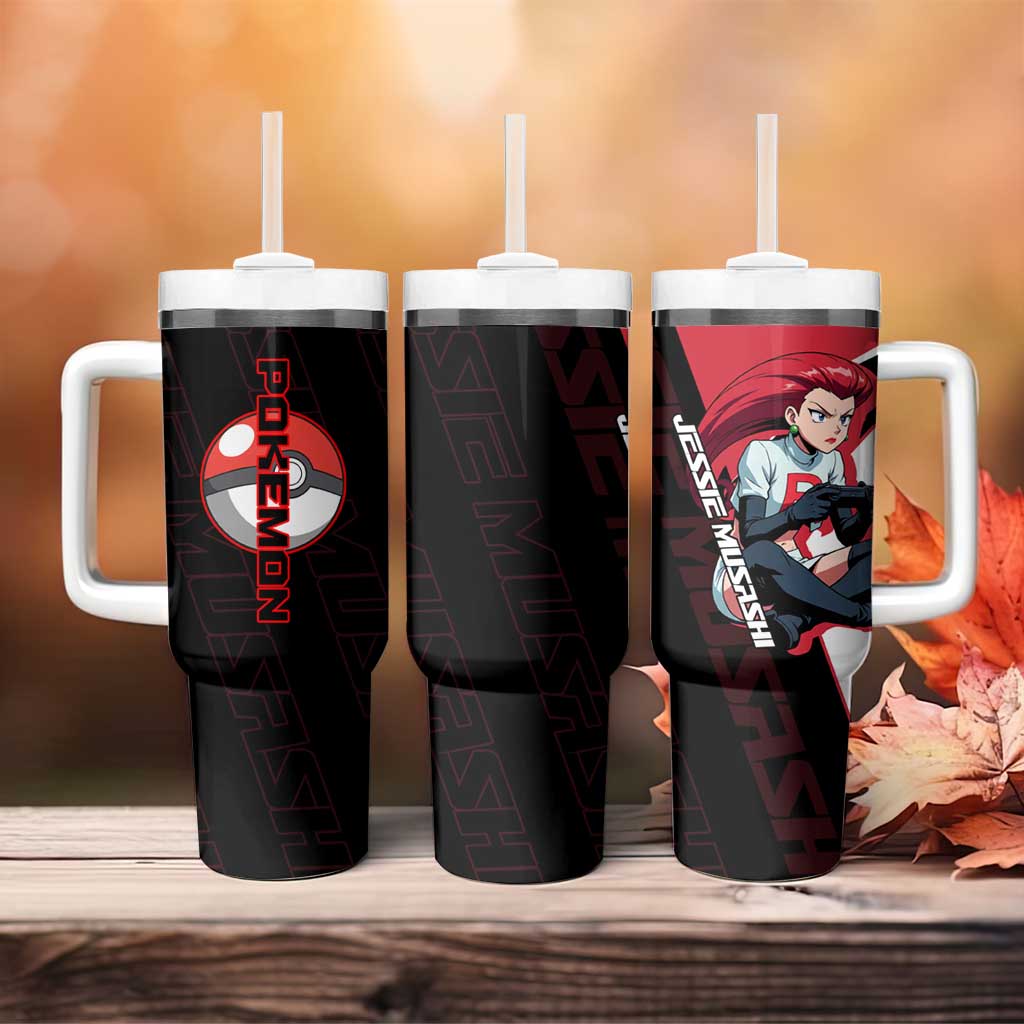 Jessie Musashi Poké Tumbler With Handle Bold Villain Anime Style
