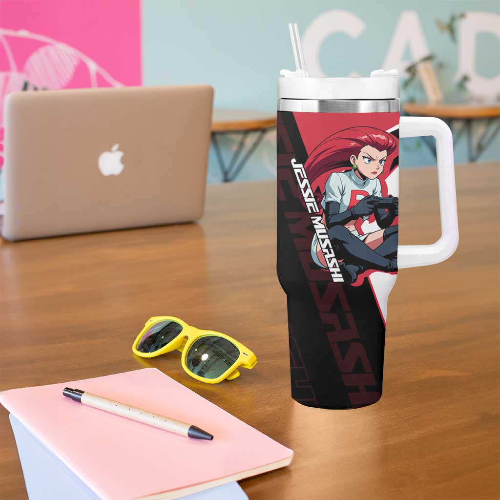 Jessie Musashi Poké Tumbler With Handle Bold Villain Anime Style