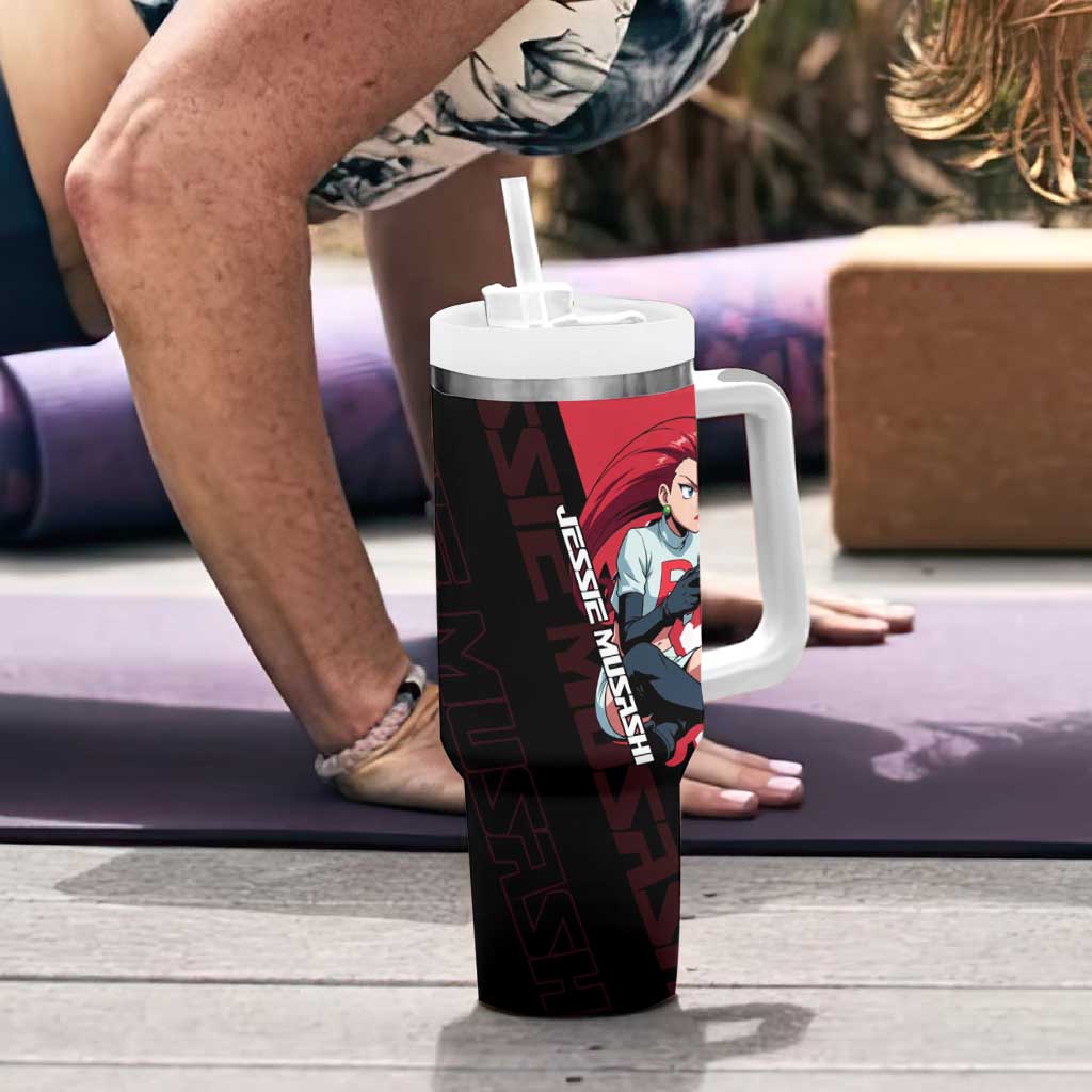 Jessie Musashi Poké Tumbler With Handle Bold Villain Anime Style