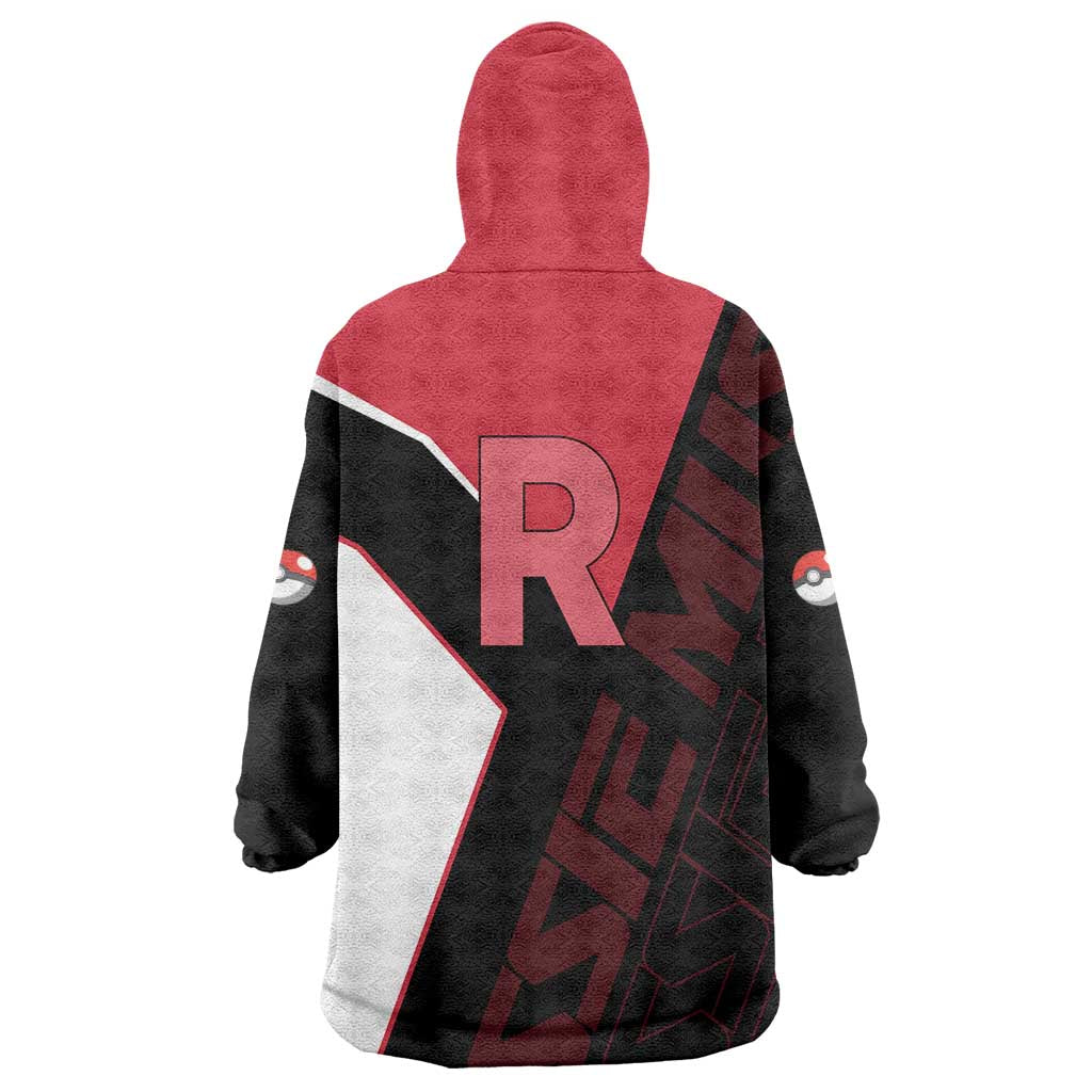 Jessie Musashi Poké Wearable Blanket Hoodie Bold Villain Anime Style