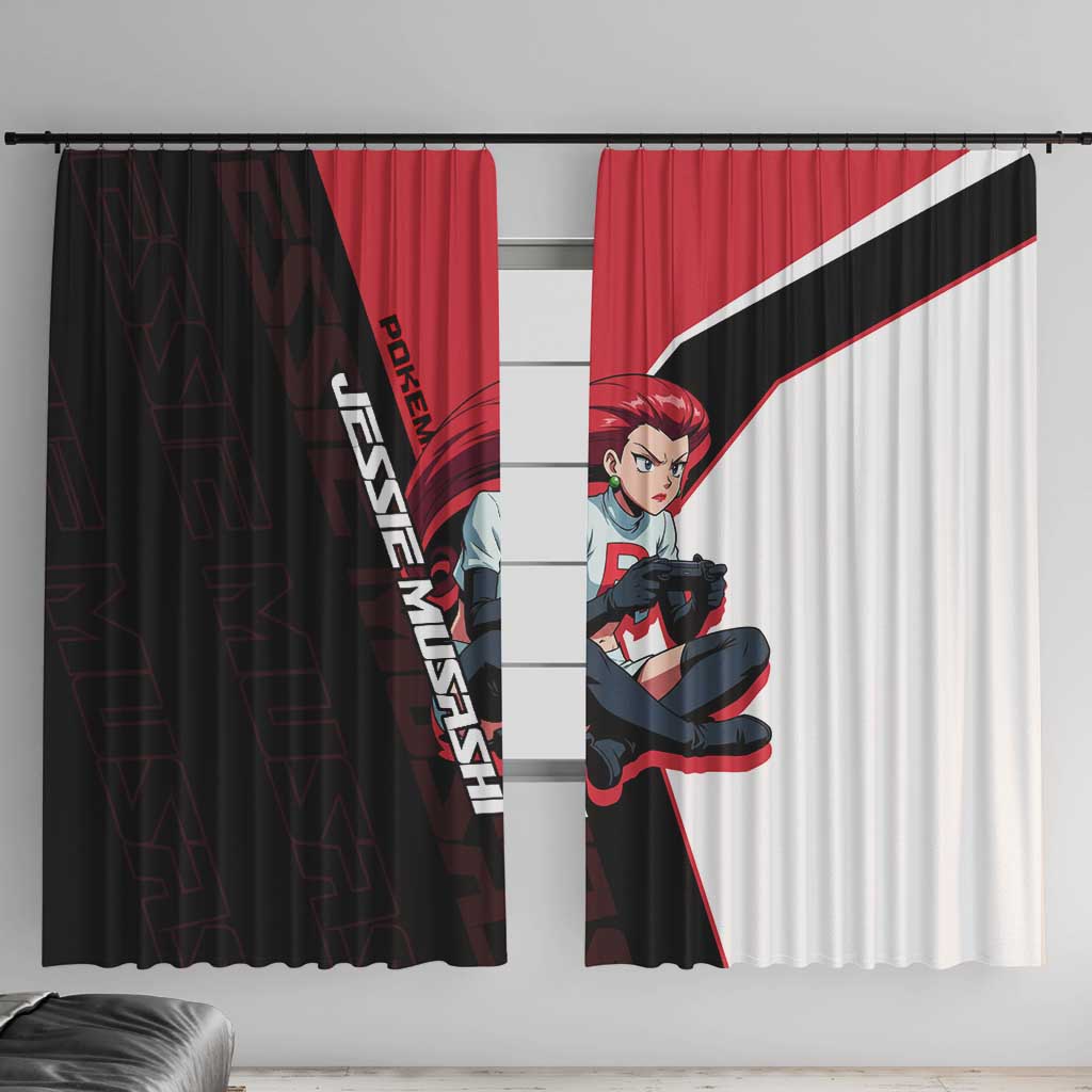 Jessie Musashi Poké Window Curtain Bold Villain Anime Style
