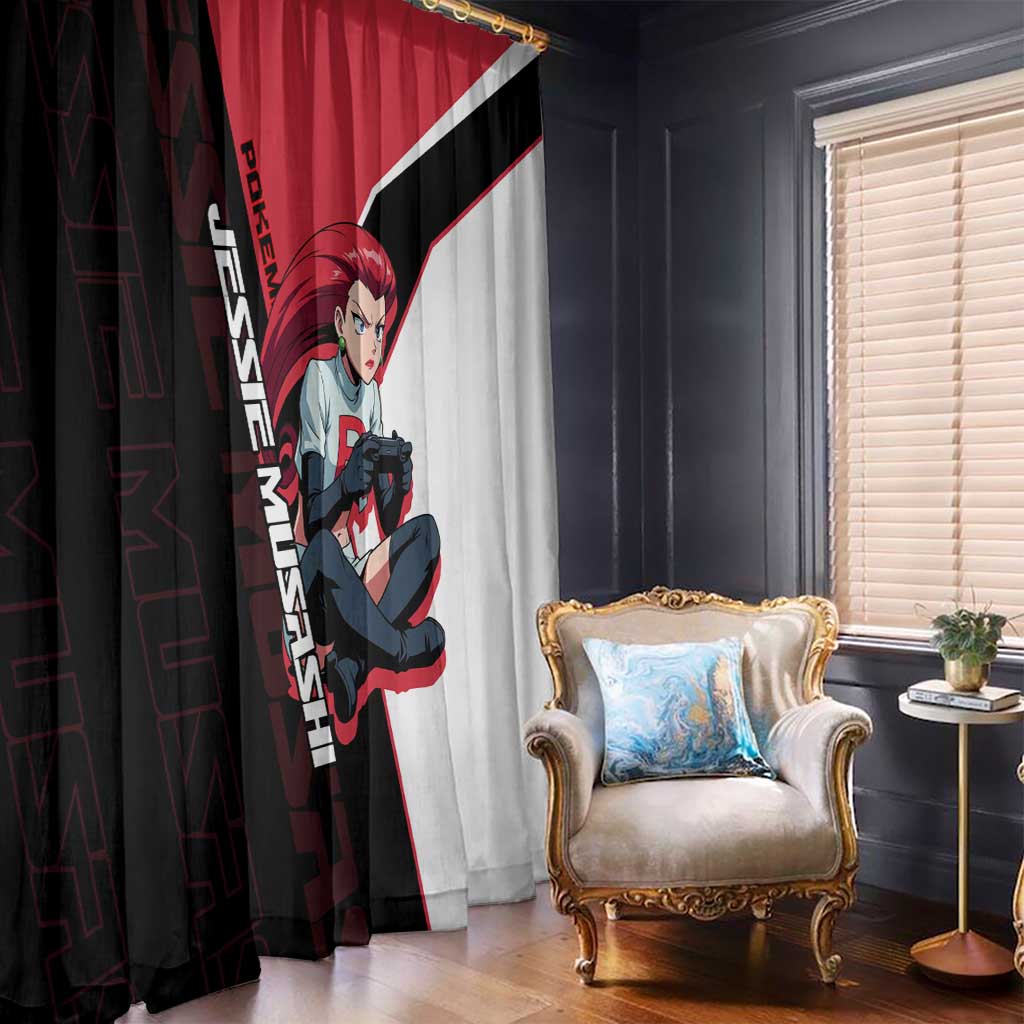 Jessie Musashi Poké Window Curtain Bold Villain Anime Style