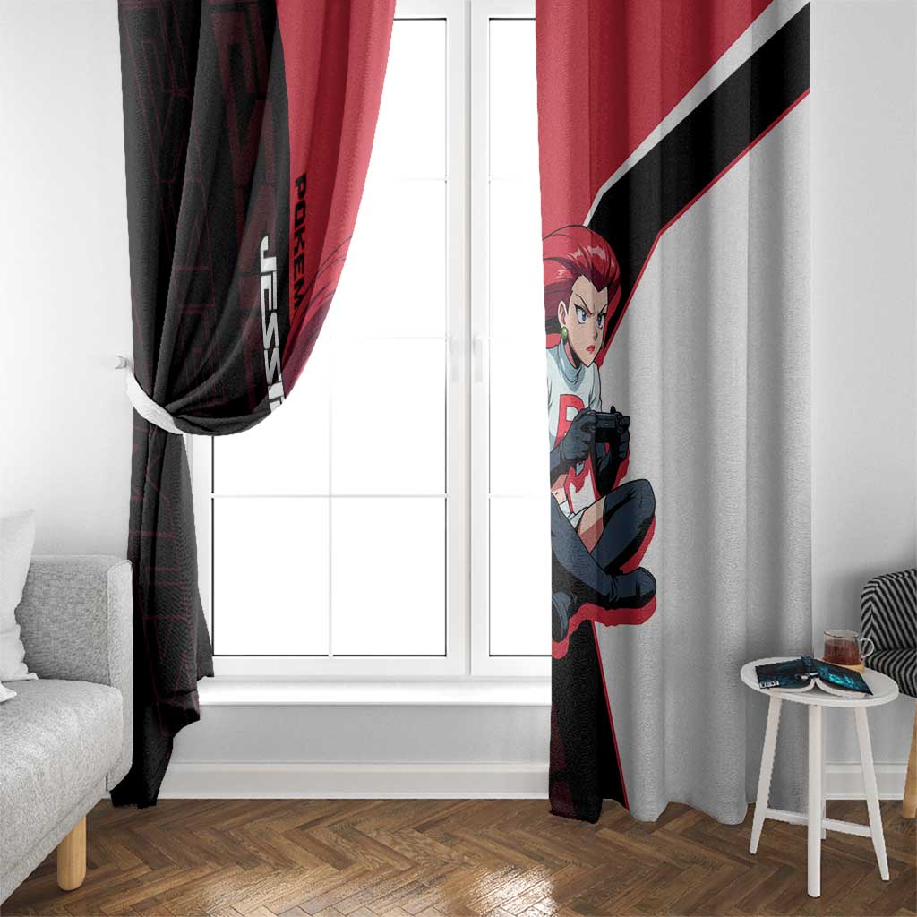 Jessie Musashi Poké Window Curtain Bold Villain Anime Style