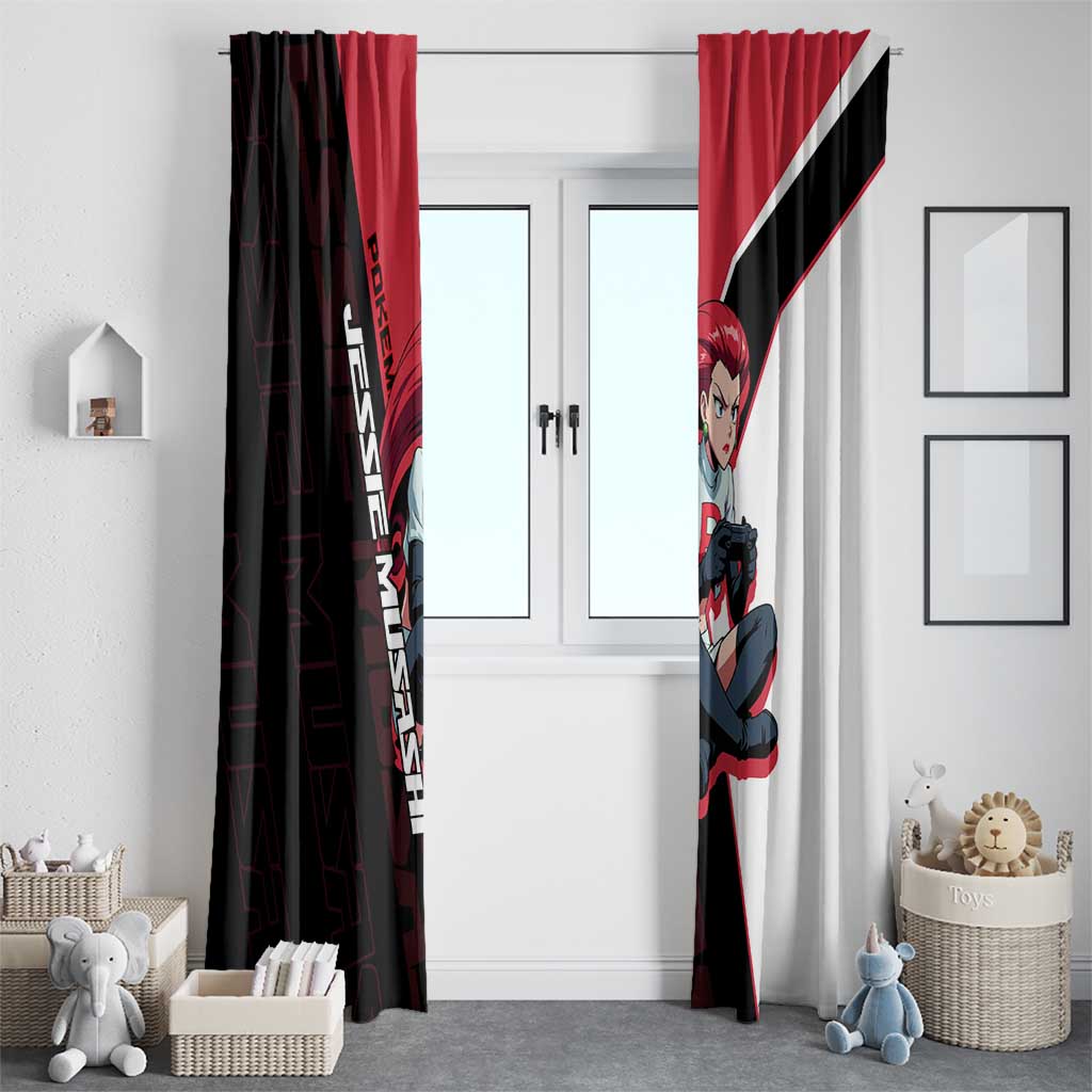 Jessie Musashi Poké Window Curtain Bold Villain Anime Style