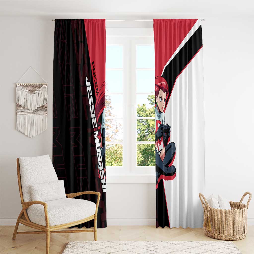 Jessie Musashi Poké Window Curtain Bold Villain Anime Style