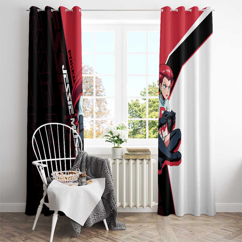 Jessie Musashi Poké Window Curtain Bold Villain Anime Style