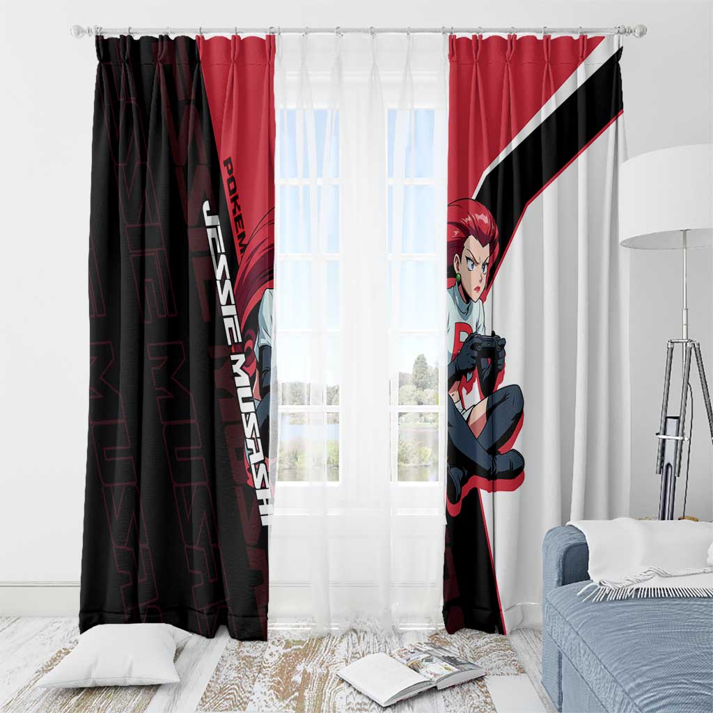 Jessie Musashi Poké Window Curtain Bold Villain Anime Style