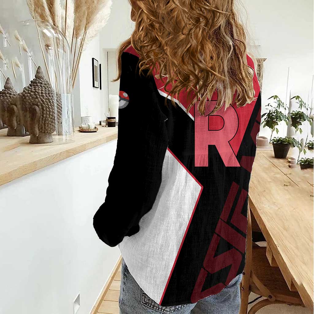 Jessie Musashi Poké Women Casual Shirt Bold Villain Anime Style