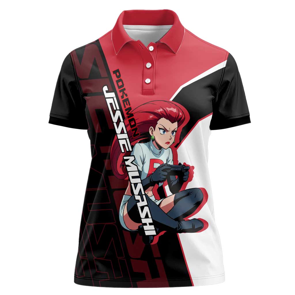 Jessie Musashi Poké Women Polo Shirt Bold Villain Anime Style