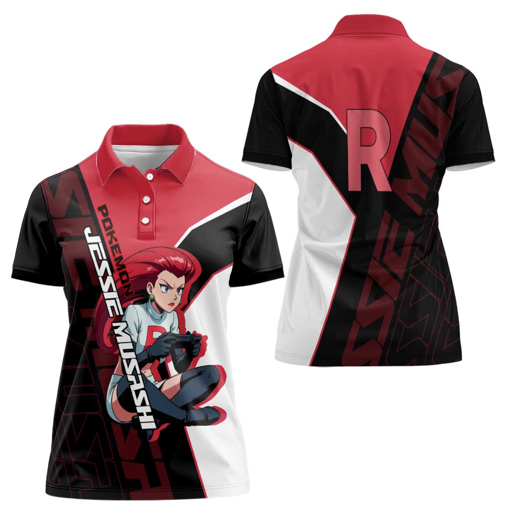 Jessie Musashi Poké Women Polo Shirt Bold Villain Anime Style