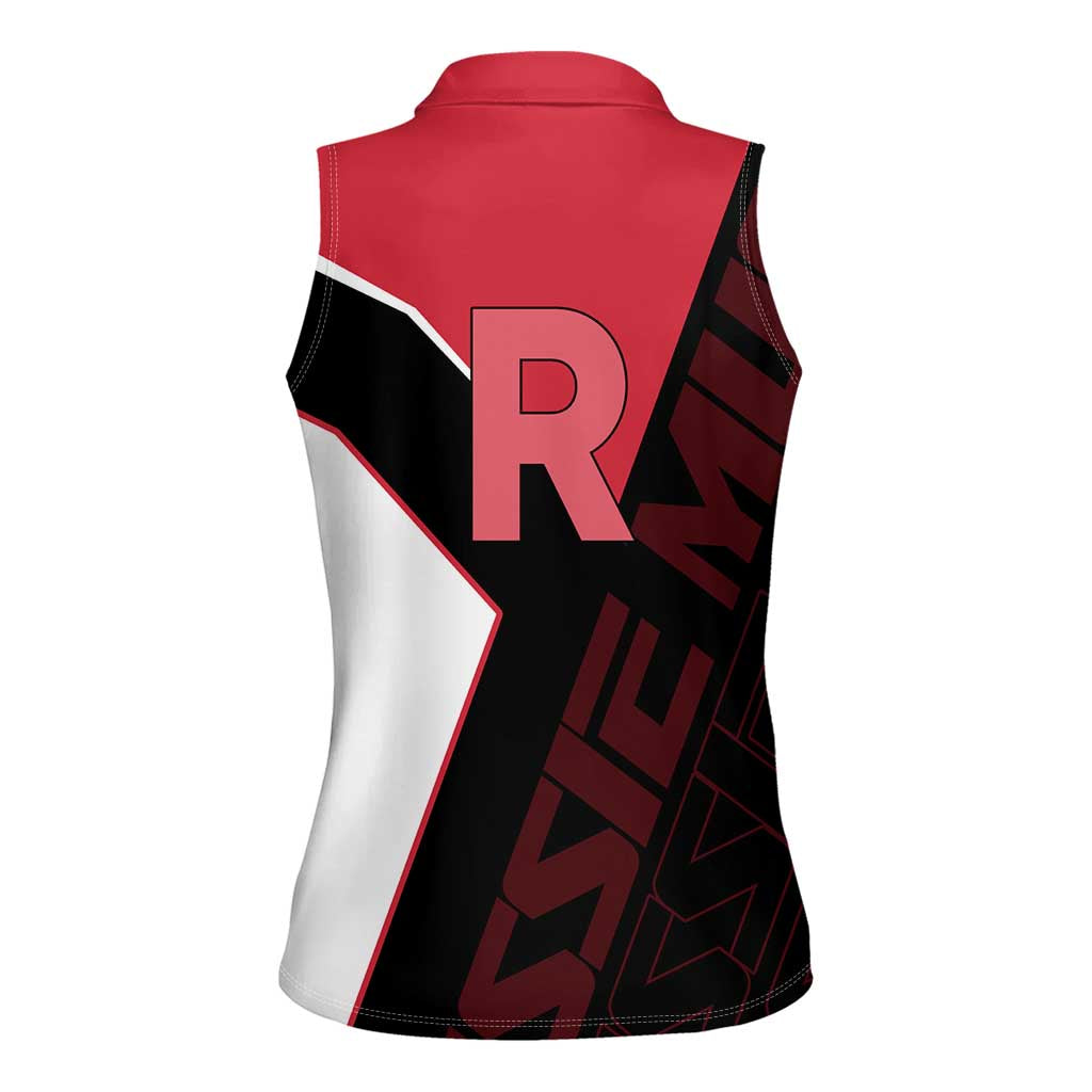 Jessie Musashi Poké Women Sleeveless Polo Shirt Bold Villain Anime Style