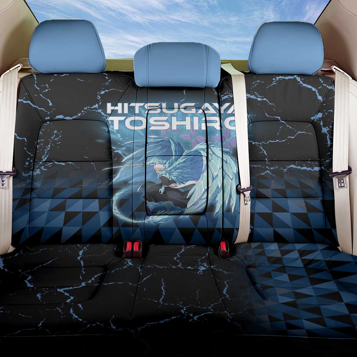 Hitsugaya Toshiro Bleach Back Car Seat Cover Ice Element Anime Crystal Style