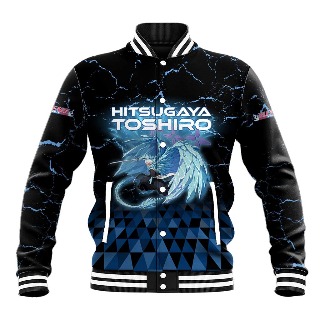 Hitsugaya Toshiro Bleach Baseball Jacket Ice Element Anime Crystal Style