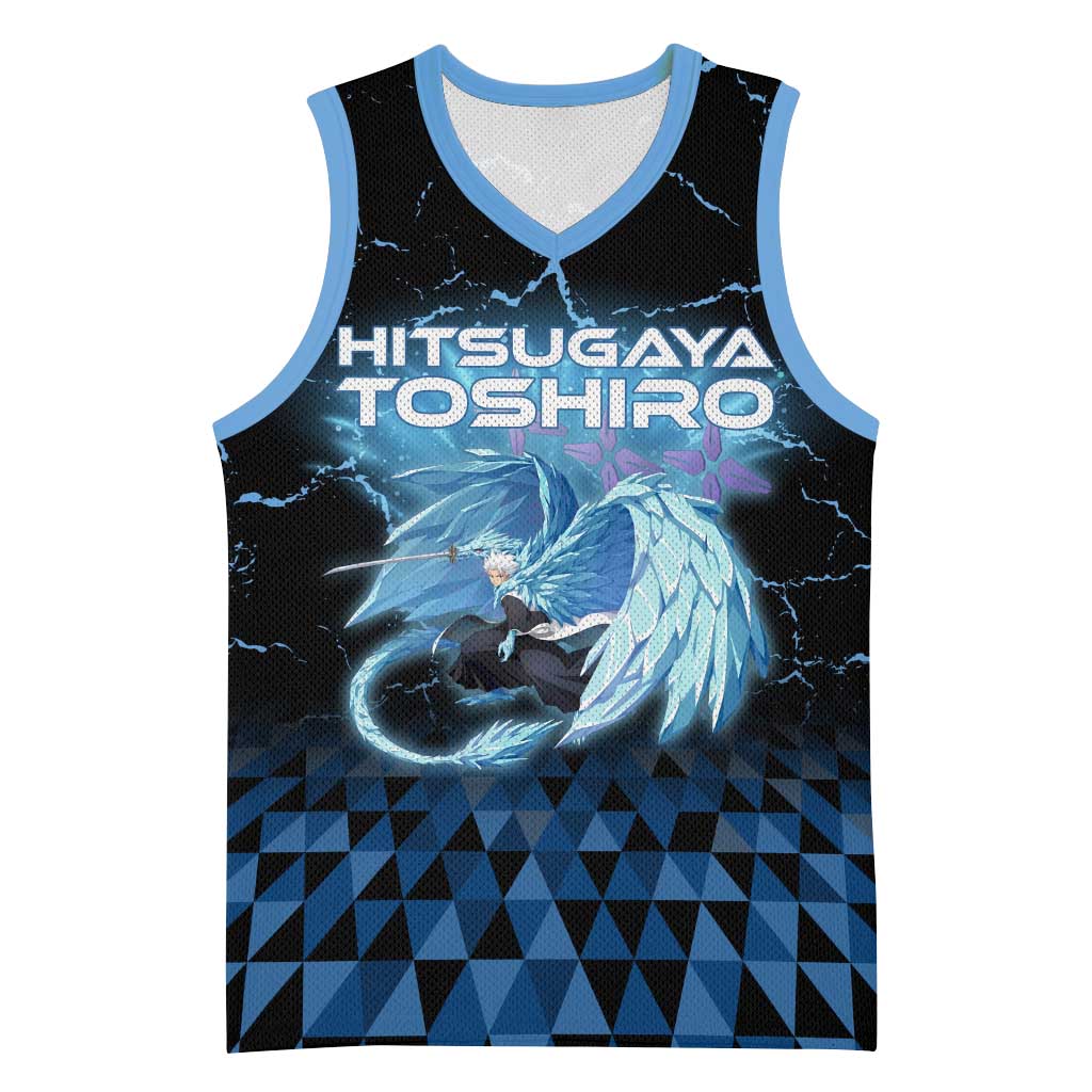 Hitsugaya Toshiro Bleach Basketball Jersey Ice Element Anime Crystal Style
