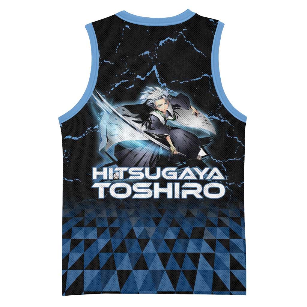 Hitsugaya Toshiro Bleach Basketball Jersey Ice Element Anime Crystal Style