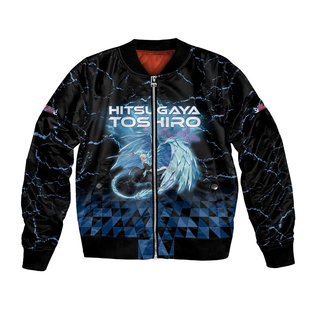 Hitsugaya Toshiro Bleach Bomber Jacket Ice Element Anime Crystal Style
