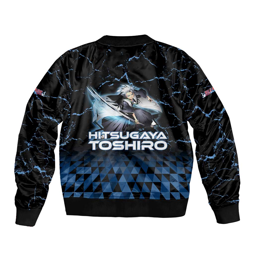 Hitsugaya Toshiro Bleach Bomber Jacket Ice Element Anime Crystal Style