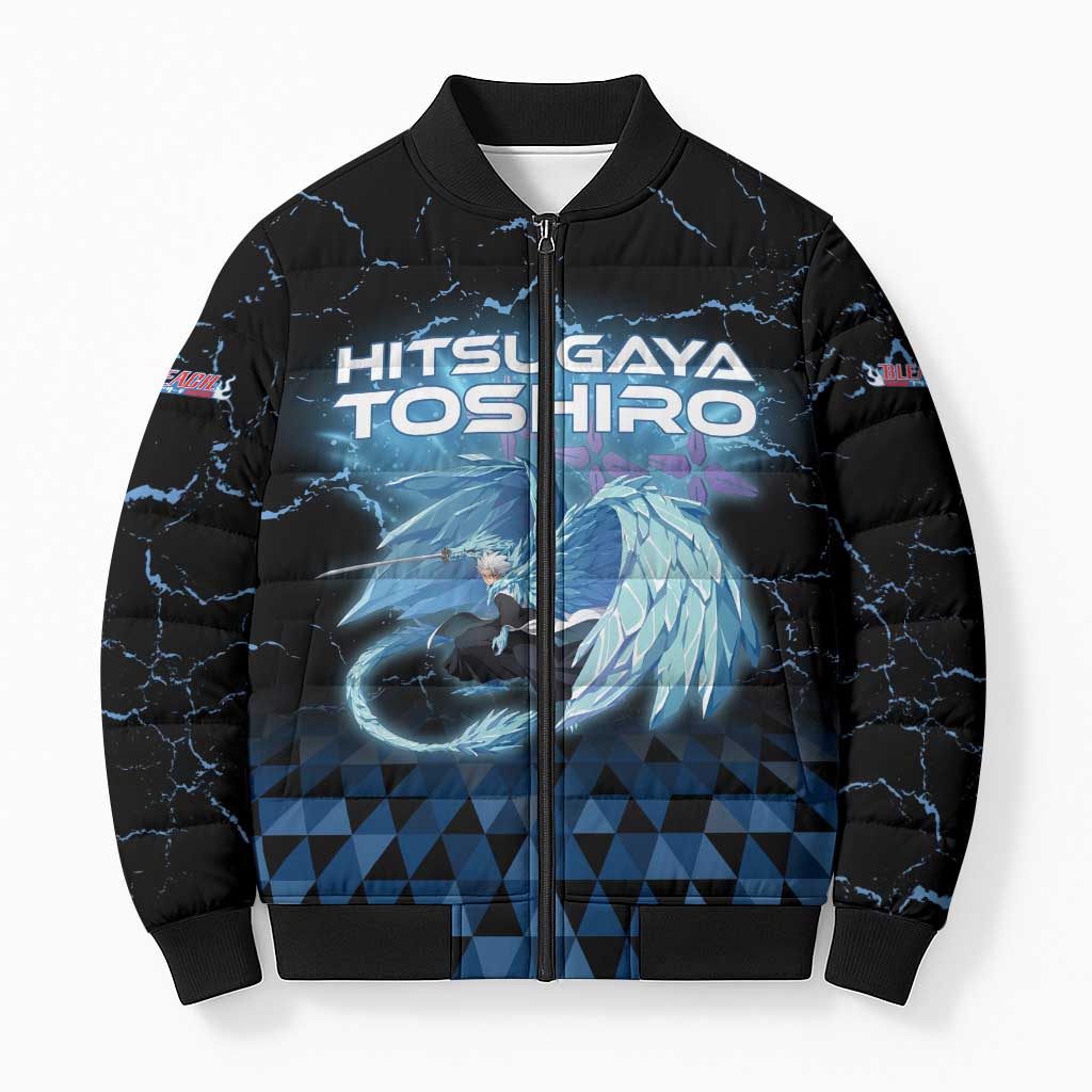 Hitsugaya Toshiro Bleach Bomber Puffer Jacket Ice Element Anime Crystal Style