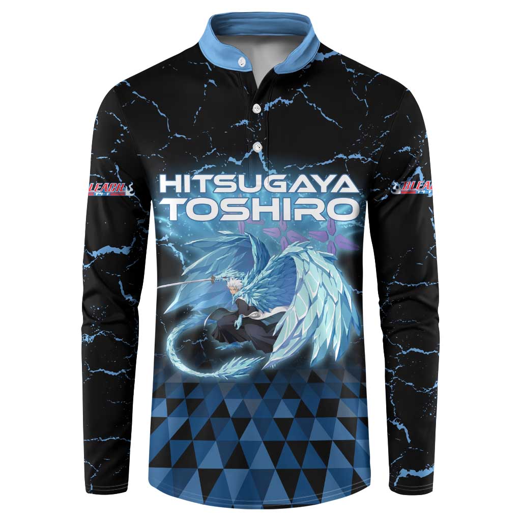 Hitsugaya Toshiro Bleach Button Sweatshirt Ice Element Anime Crystal Style