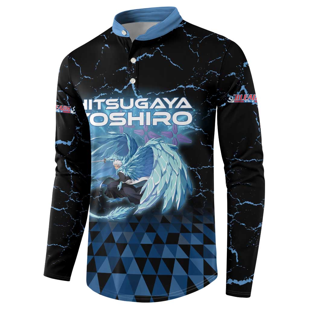 Hitsugaya Toshiro Bleach Button Sweatshirt Ice Element Anime Crystal Style