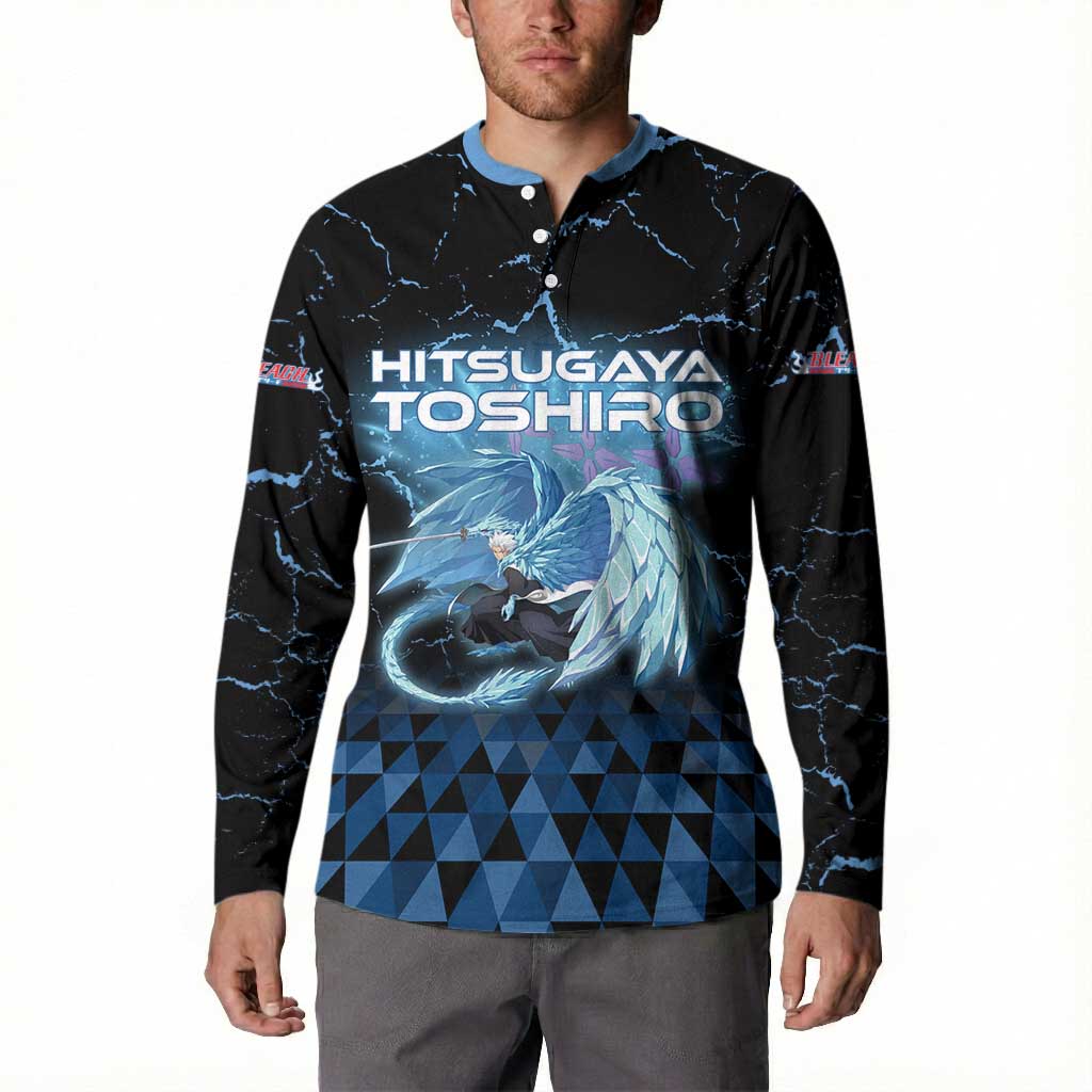 Hitsugaya Toshiro Bleach Button Sweatshirt Ice Element Anime Crystal Style