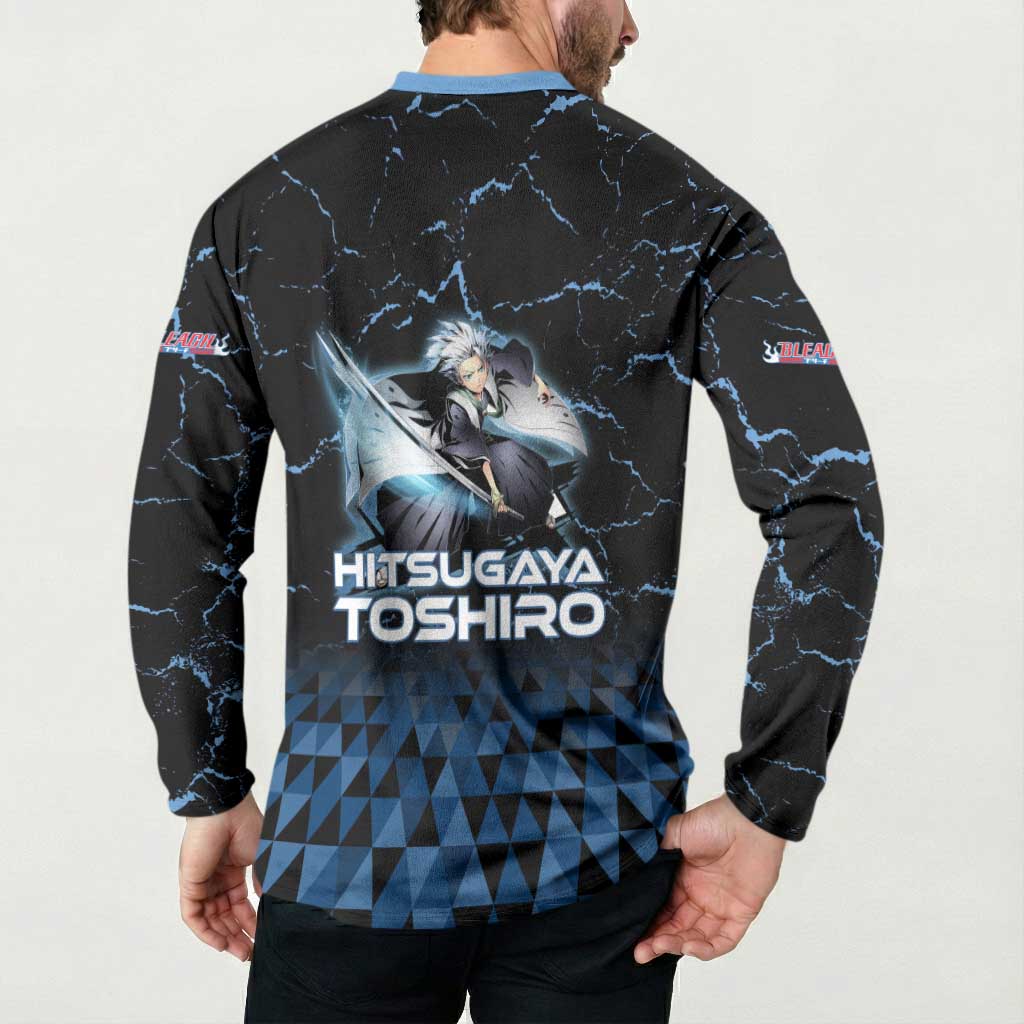 Hitsugaya Toshiro Bleach Button Sweatshirt Ice Element Anime Crystal Style