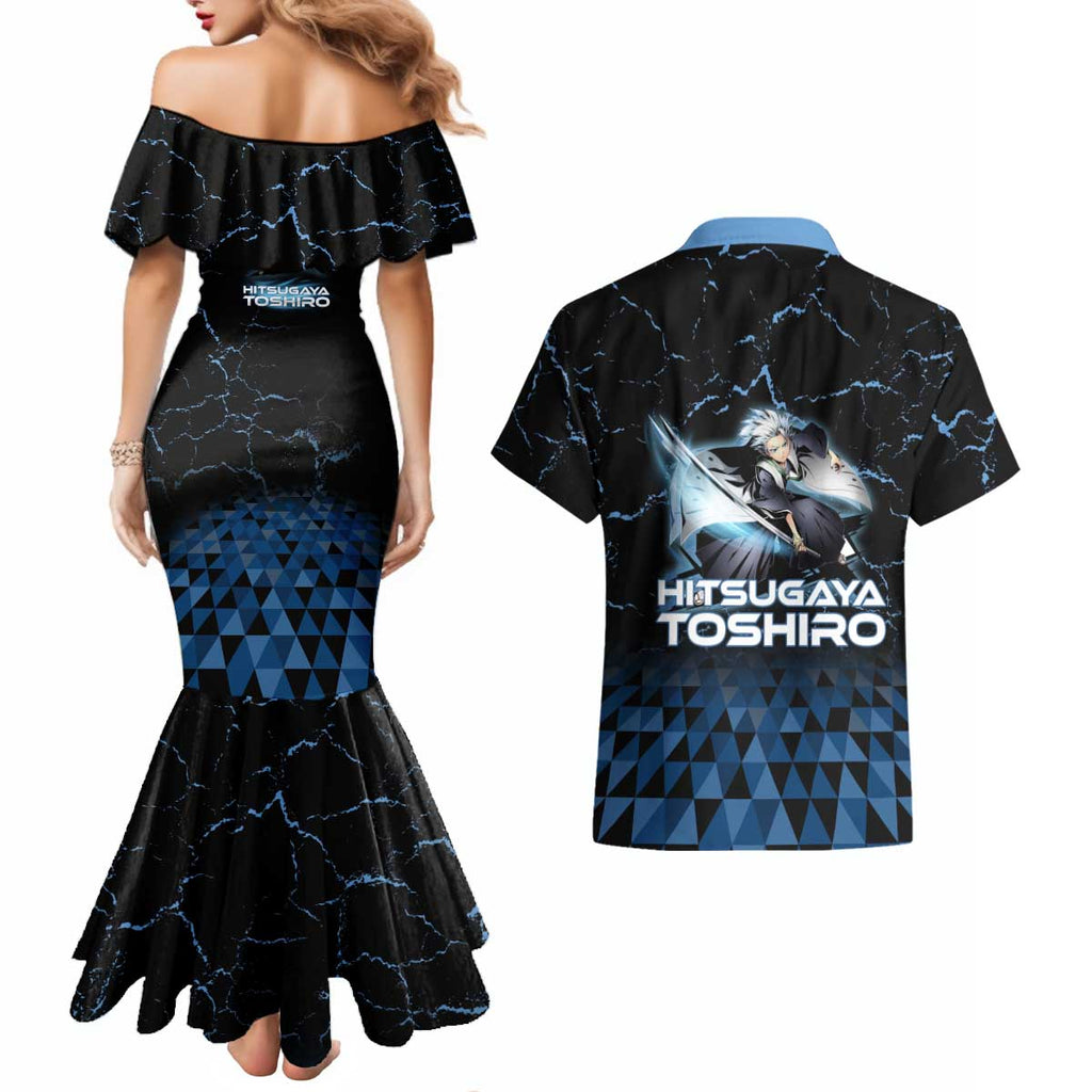 Hitsugaya Toshiro Bleach Couples Matching Mermaid Dress and Hawaiian Shirt Ice Element Anime Crystal Style