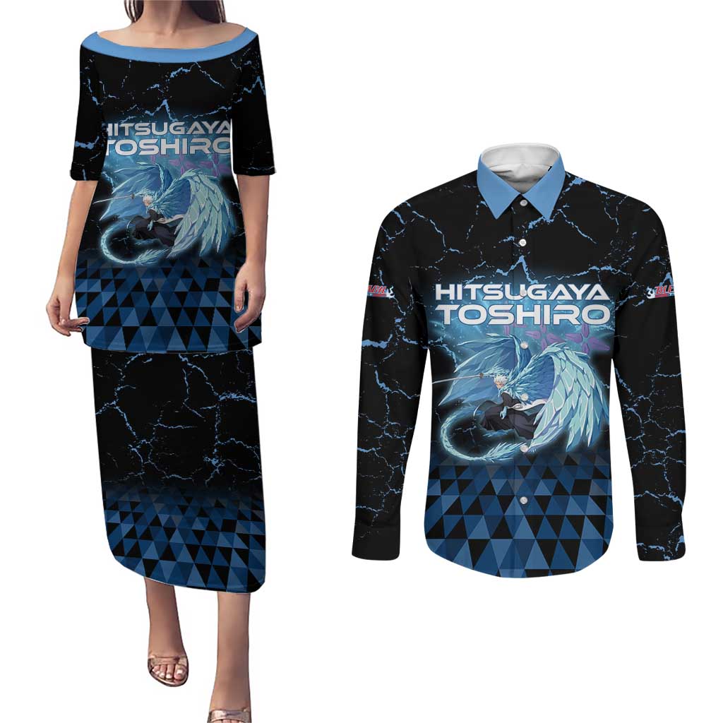 Hitsugaya Toshiro Bleach Couples Matching Puletasi and Long Sleeve Button Shirt Ice Element Anime Crystal Style